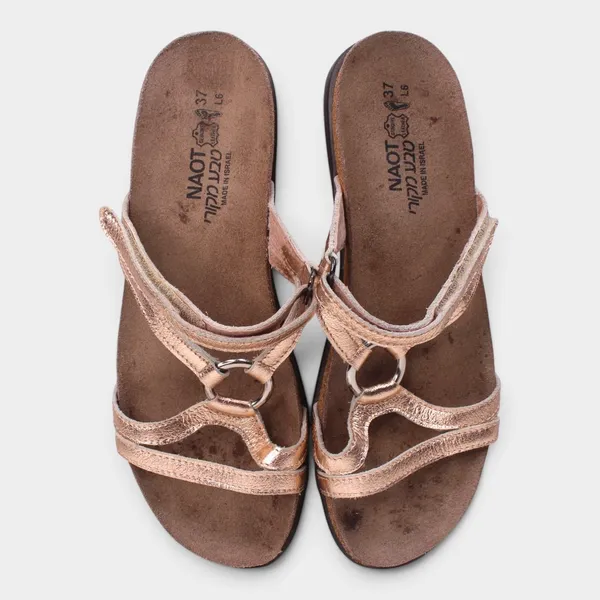 NAOT Carmen Soft Rose Gold Leather Sandals EU 37 US 6-6.5 - Image 6