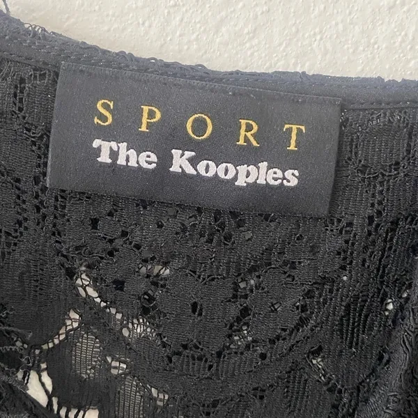 The Kooples Sport Flower Relief Lace Cami Y2K Cropped Tank Floral Detail - Image 5