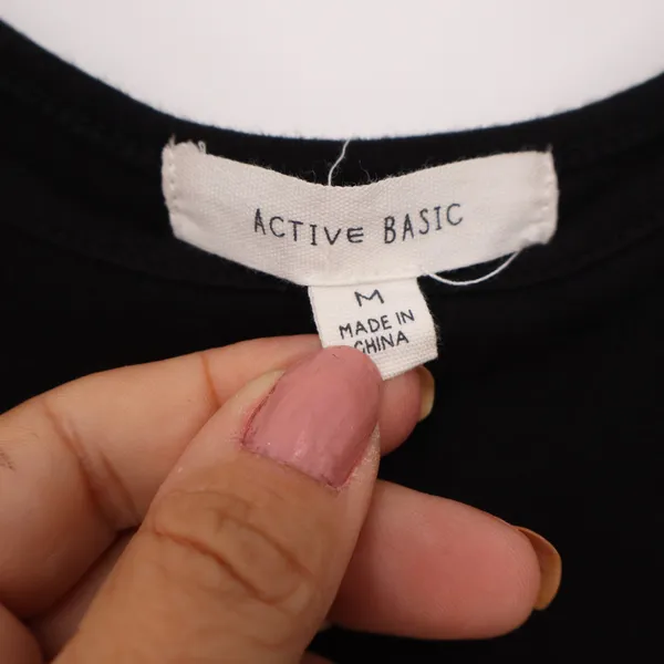 Active Basic Womens Black Short Sleeve Scoop Neck Bodysuit Size M - Image 2