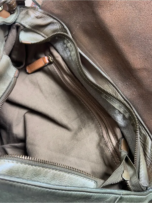 Free People We The Free Benton Messenger Bag in Olive Green - New w/ Flaw - Image 12