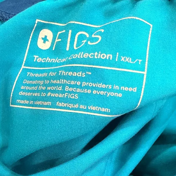 Figs Yola‎ skinny leg scrub pants in teal Size XXL/T - Image 2
