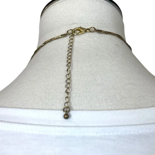 Chico’s Women’s Necklace Earrings Set Multi Strand Turquoise Gold 12” Length - Image 9