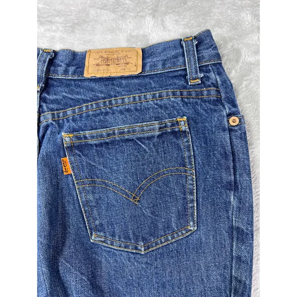 70/80s Vintage Levi’s Made in USA Orange Tab Jeans Women’s 16 Straight Cut Denim - Image 2