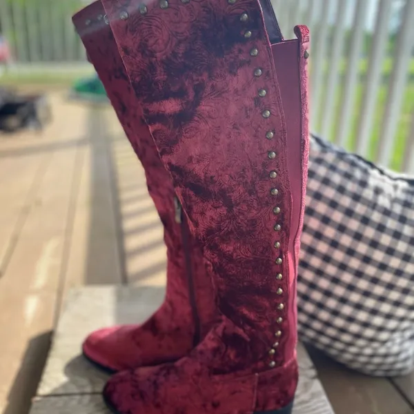 Very Volatile Pink Knee High Boots - Image 4