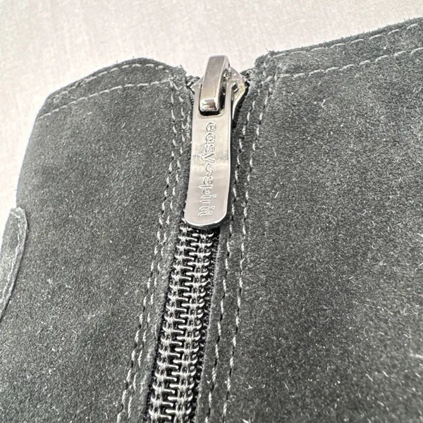 NWT Easy Spirit Segazer Women's Zip Up Short Boot Black Suede US 7.5 Wide - Image 10