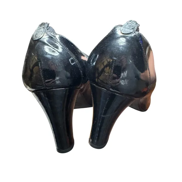 Stuart Weitzman Shoes Womens Size‎ 8 Black Patent Leather Block Heel Dress Pumps - Image 6