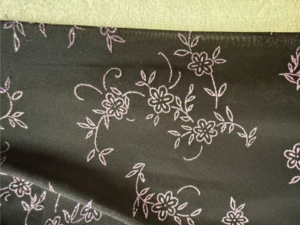 Vintage 90s Next Up Black Purple Glitter Flower Hi Lo Dress S - Image 9