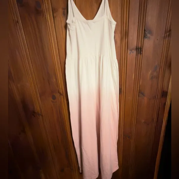 Z Supply White and Pink Hazy Ombre Maxi Dress Medium NWT 100% Cotton - Image 7