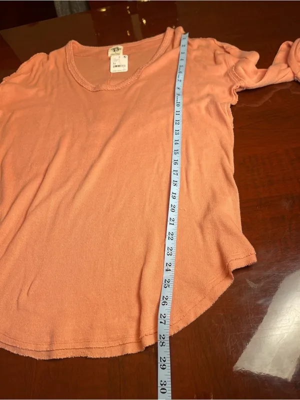 Free People “Colby Long Sleeve” thermal top Savannah Red Sz M - Image 13