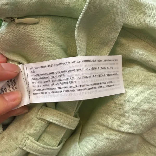 Abercrombie & Fitch‎ Linen Blend Belted High Rise Mint Green Shorts Size Small - Image 3