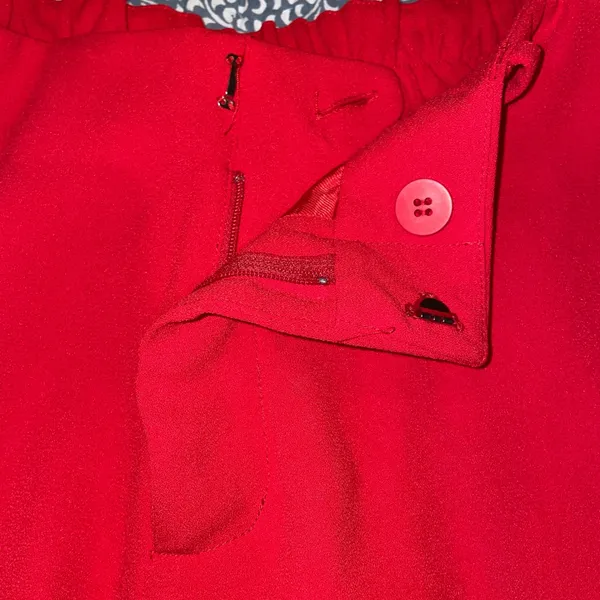 Mare Mare x Anthropologie Red High Waisted Shorts Size M Elastic Back Waist - Image 4