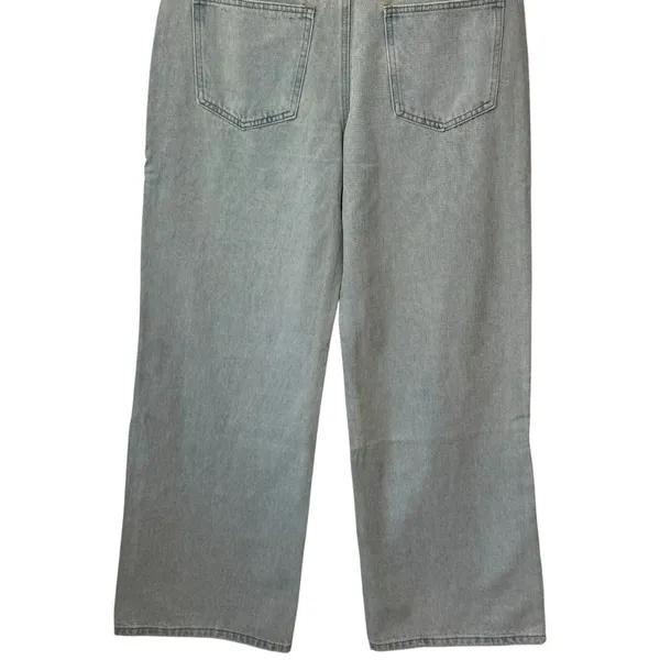 NEW Edikted‎ Low Rise Wide Leg Acid Washed Jeans Capsule Skater Grunge M - Image 7