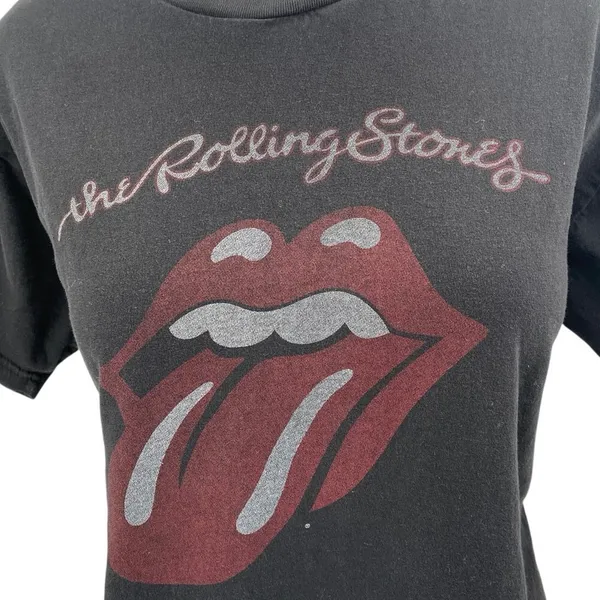 The Rolling Stones Women's Black Short Sleeve Graphic Band Tee T-Shirt Top Sz M - Image 3