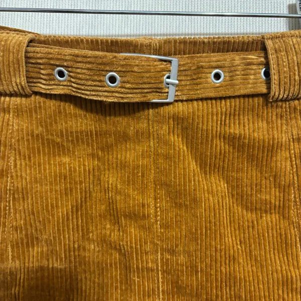 Urban Outfitters Mini Skirt Honey Brown Corduroy Belted Boho Retro Festival M - Image 4