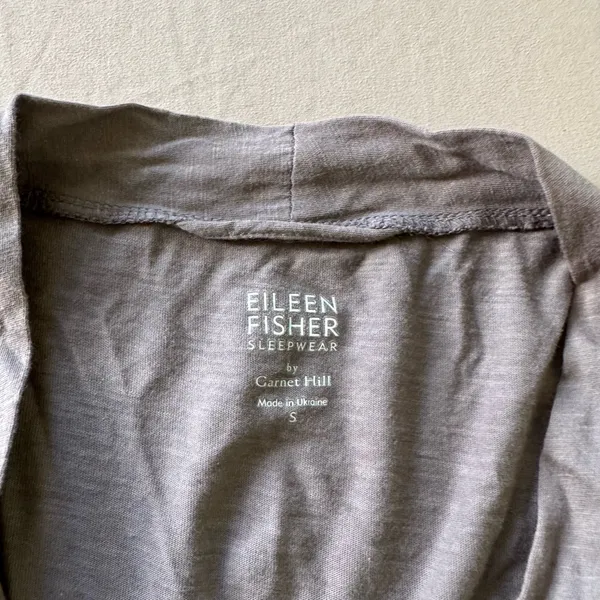 EILEEN FISHER Sleepwear by Garnet Hill Picot-Trim Knit Robe - Image 6