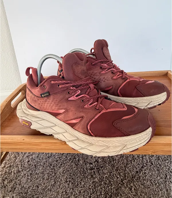 Hoka Anacapa Gototex Megagrip Women’s 9 B Trainers Sneakers Maroon Coral - Image 15