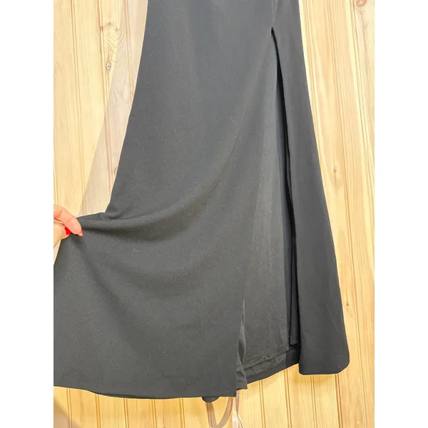 NWT Lulus Brayla Black One-Shoulder Mermaid Maxi Dress Bridesmaid Banquet Size M - Image 5
