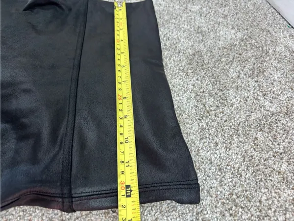 Spanx Women’s Faux Leather Leggings Metallic Black Medium Shapewear - Image 11