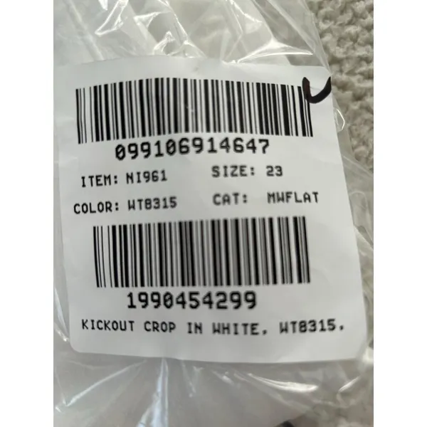 Madewell Mid Rise Kick Out Ankle Length Jeans Pure White Womens Size 23 - Image 4