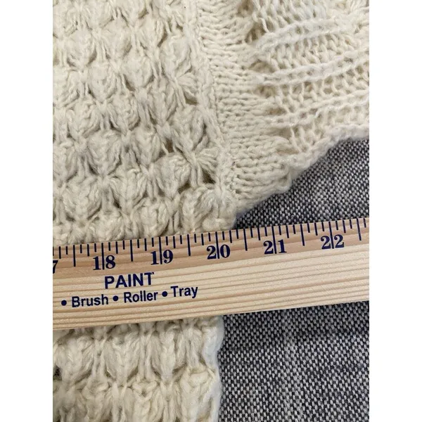 Free People Chunky Knit Boho Sweater Crotchet Soft Thick Oversized Size Small XS - Image 7