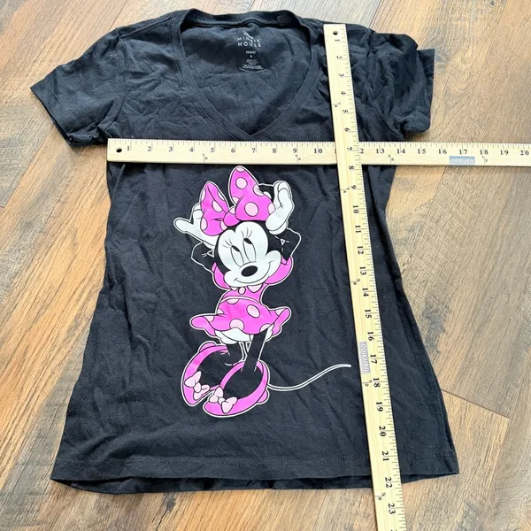 Disney Minnie Mouse fitted tee women small algodon cotton blend resort travel - Image 5