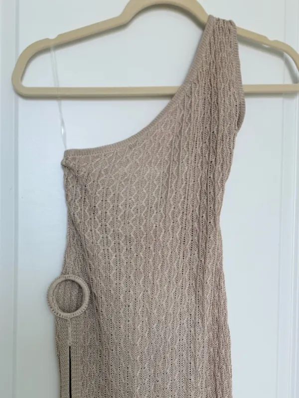 NWT Peppermayo Carryn Knit Maxi Dress S/M Beige Euro Summer Resort It Girl Beach - Image 11