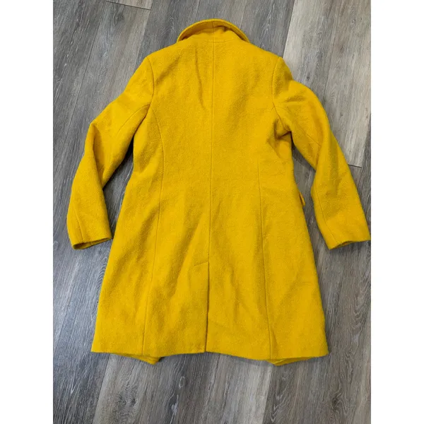 Sam Edelman Wool Blend Coat Large Mustard Yellow Winter Dressy - Image 4
