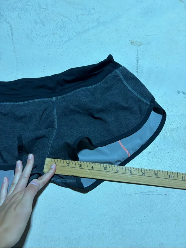Lululemon grey Black Performance Running Shorts 6 - Image 5