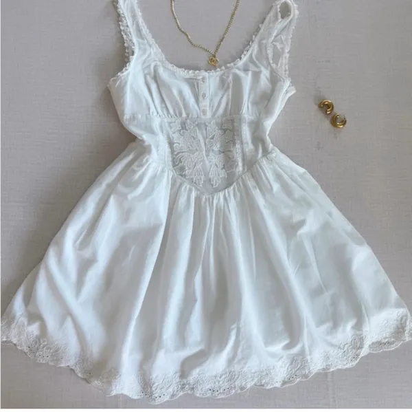 ZARA White Mini Dress - Image 3