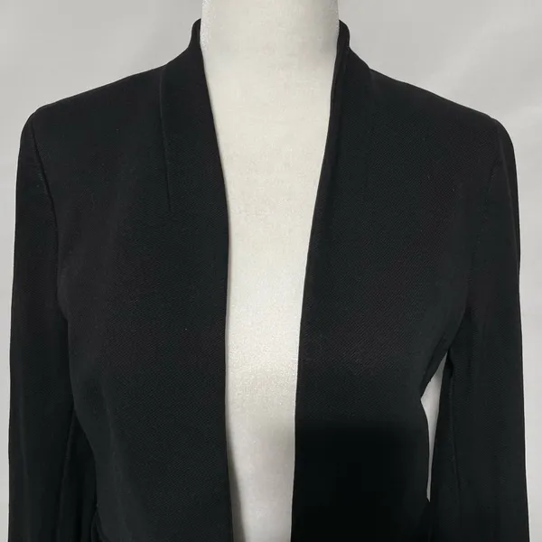J Crew Stretch Twill Slim Fit Open Front Going Out Blazer CC274 Black Size 2 - Image 6