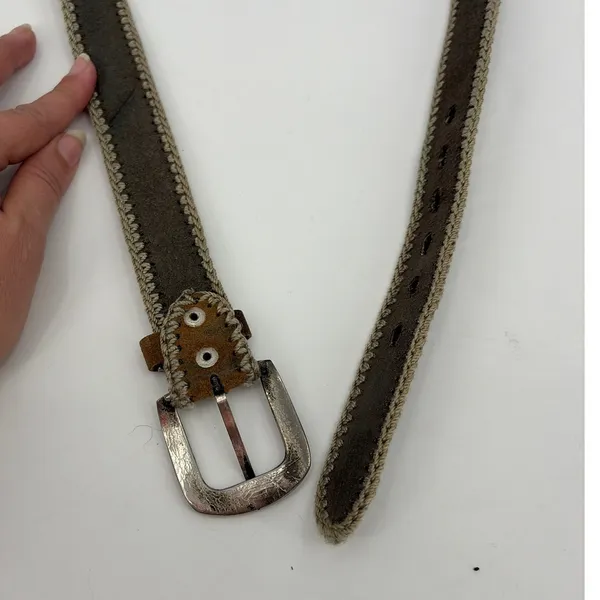 Vintage Guess USA Y2K Belt Sz M Whipstich Retro Indie Festival Heritage Embossed - Image 4
