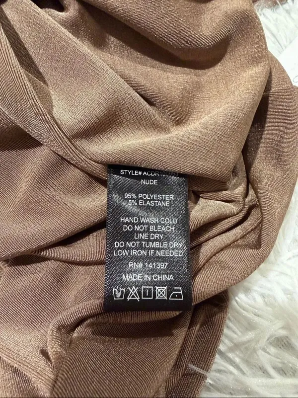 NEW ASTR Myla Dress in Nude Tan Small - Image 7