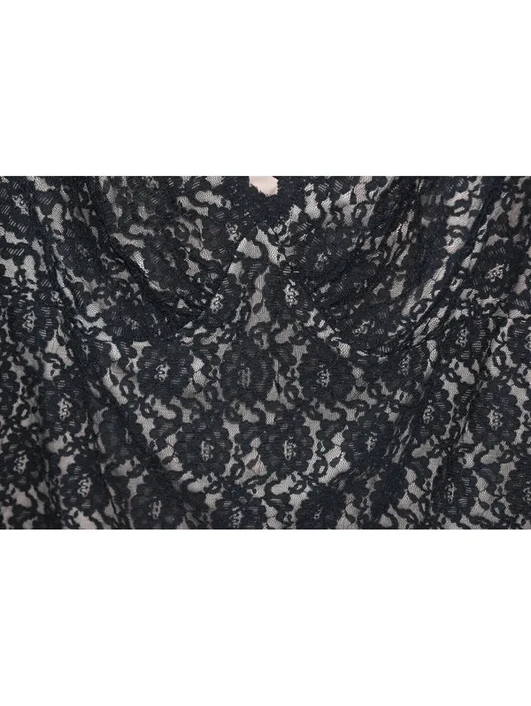 My Favorite Things by Colleen Lopez Black Floral Lace Overlay V Neck Top 2X - Image 4