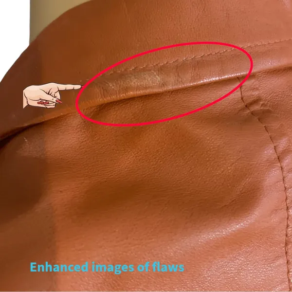 Custom Tailor Han'S Vintage 1970'S Brown Leather Front Button Jacket (M) - Image 10