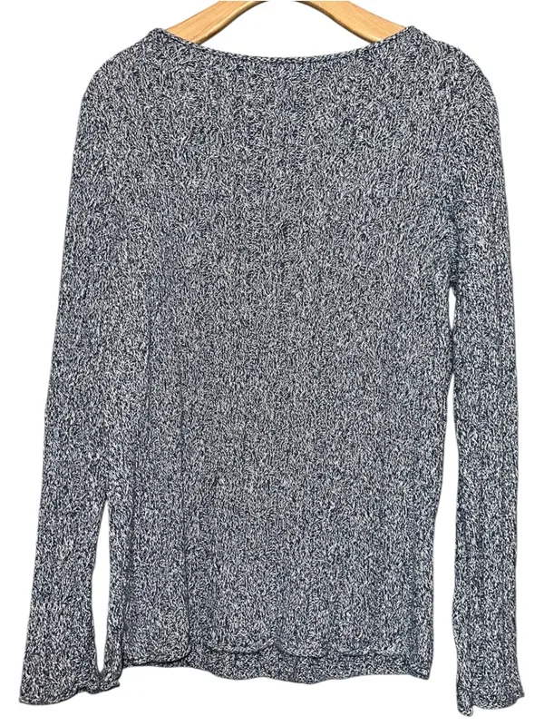 Lauren Ralph Lauren Women’s Size XL Blue White Marled Cable Knit Sweater - Image 2
