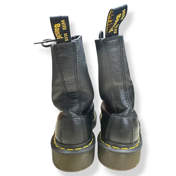 Dr Martens 1490 Boots Black Virginia Leather 10 Eye Grunge Punk Goth Womens 5 - Image 5