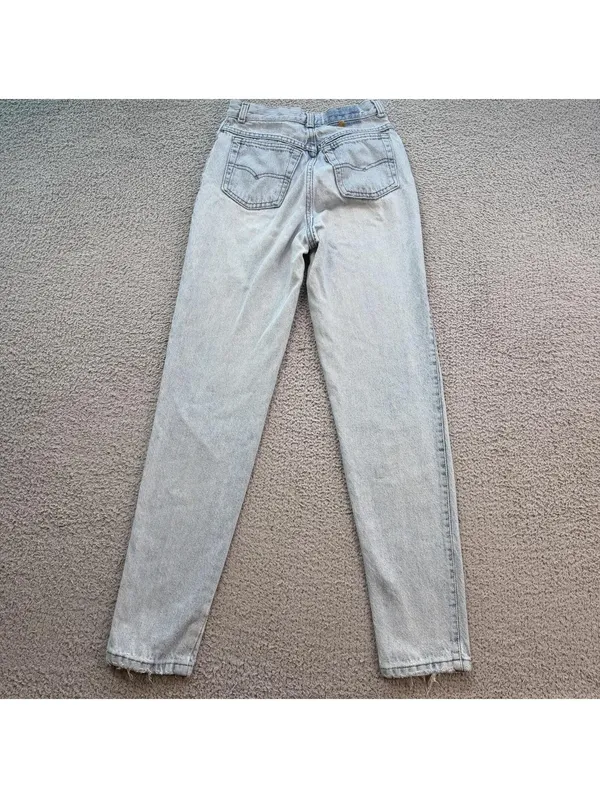 Vintage Levis 550 Orange Tab Light Wash Tapered Jeans Made in USA Womens 7 24x30 - Image 2