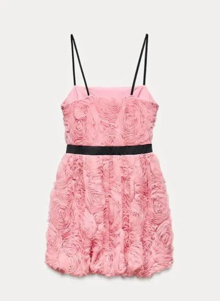 Zara dress mini bodycon floral tulle summer wedding party - Image 6