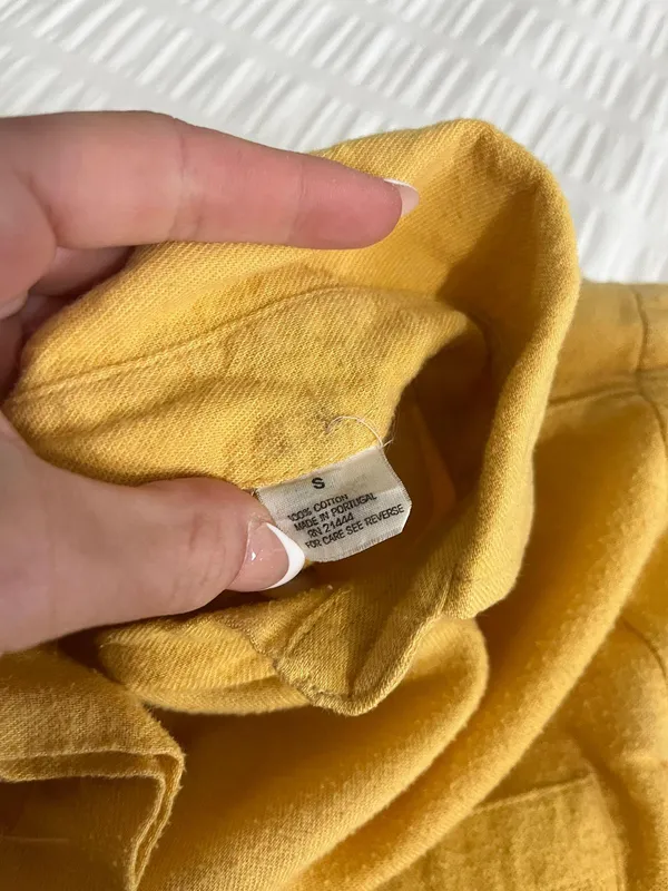 Flannel Button Up Gold - Image 3