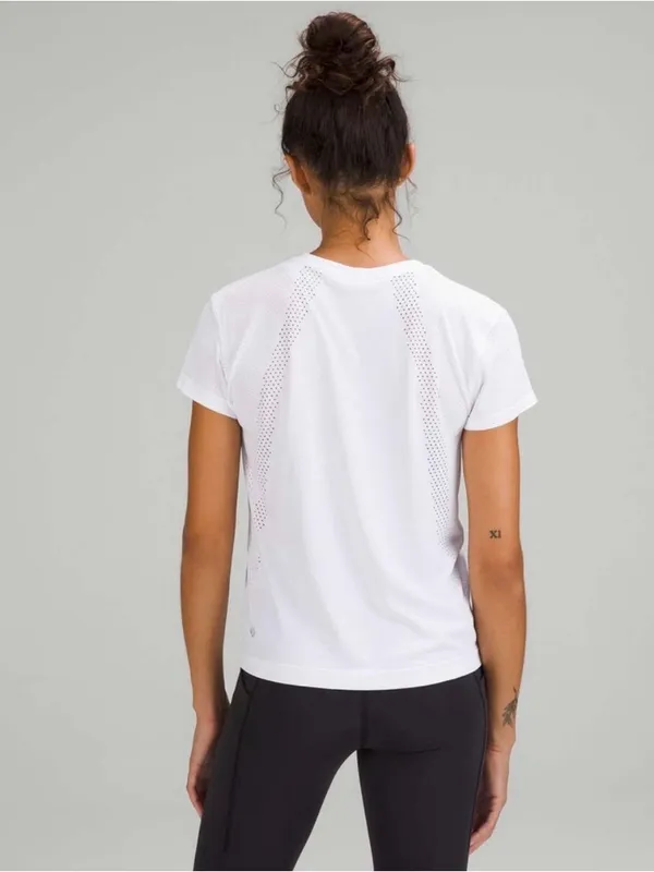Lululemon Train to Be Short-Sleeve Shirt 6 White Running Workout Activewear - Image 2