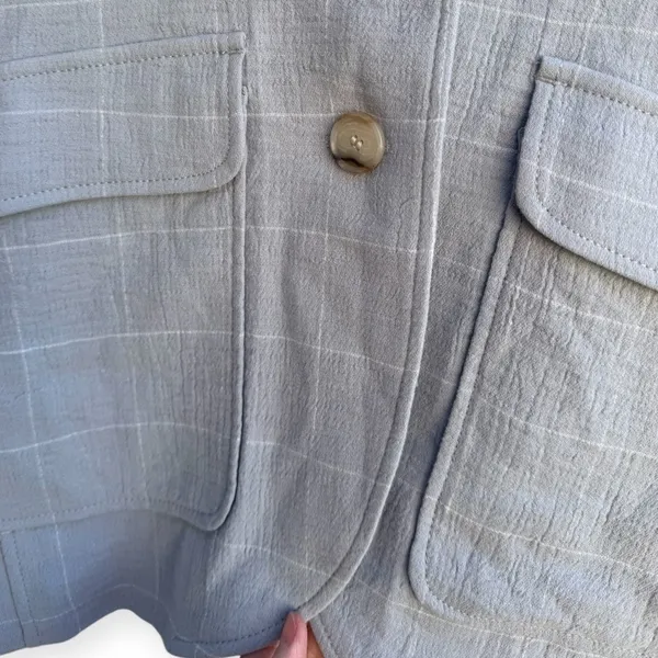Larsen Linen Blend Relaxed Windowpane Blazer - Image 5