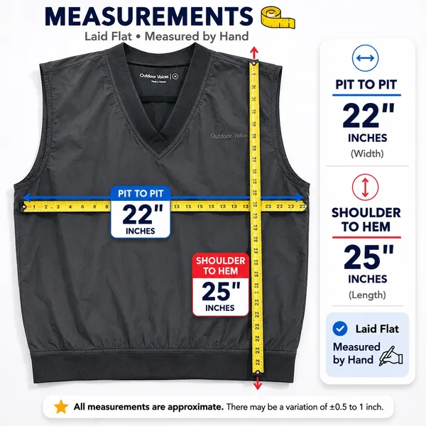 778 Outdoor Voices RecNylon V-Neck Vest Black Medium - Image 12