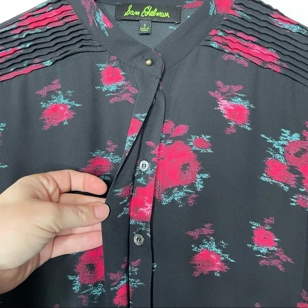 Sam Edelman Floral Long‎ Sleeve Blouse Small - Image 4