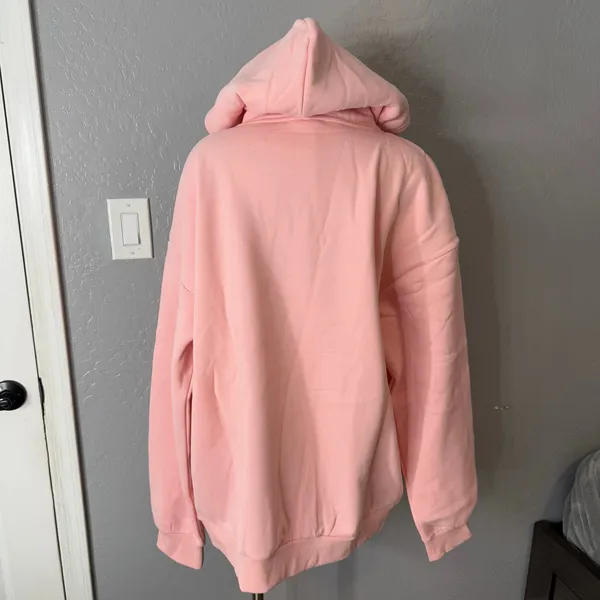 Comfrt PastelOversized Hoodie, Bubblegum, L Pink Size L - Image 3