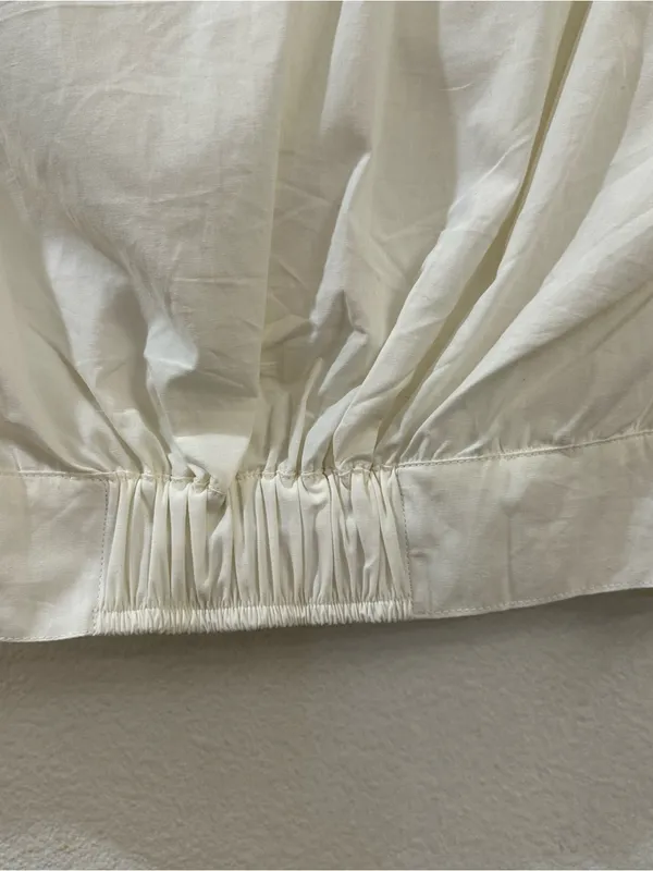 Reistor Women's Oversized Crop Shirt in Off-white Organic Cotton Size XS NWT - Image 8