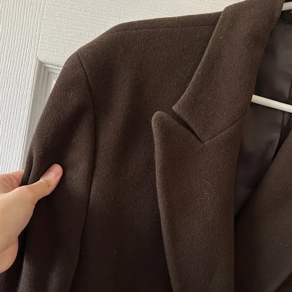 Chaps by Ralph Lauren Women’s Chocolate Brown Wool Overcoat, Size Medium - Image 10