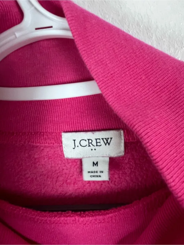 J. CREW Factory Pink Long Sleeves Accent Button Sweater Size Medium Vibrant Boho - Image 3