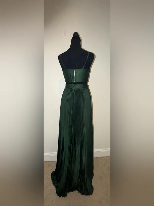 NWOT Lulus Got the Glam Emerald Green Pleated Cutout Maxi Dress - Image 6