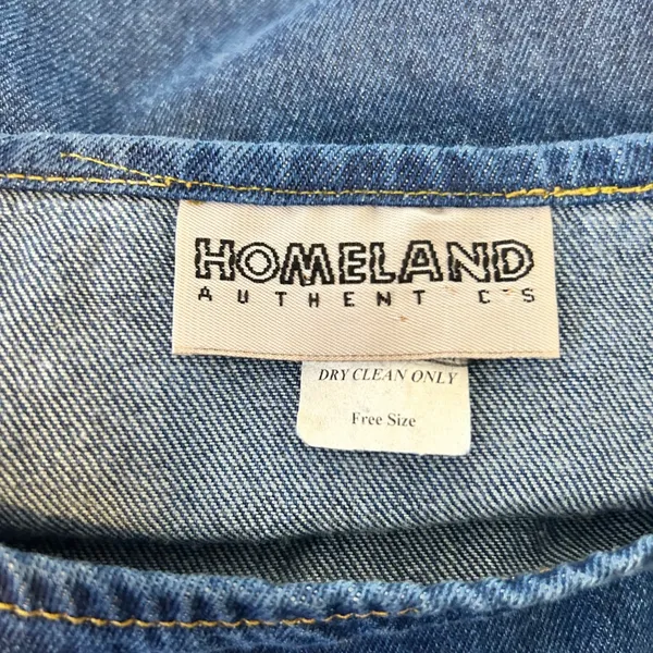 HOMELAND AUTHENTICS Vintage Denim Elephant Patch Tank Top One Size‎ - Image 5