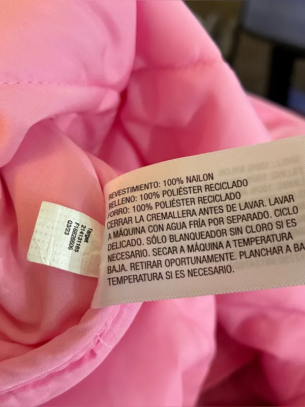 All in Motion Pink Quilted Puffer Jacket Full Zip Oversized L - Image 2